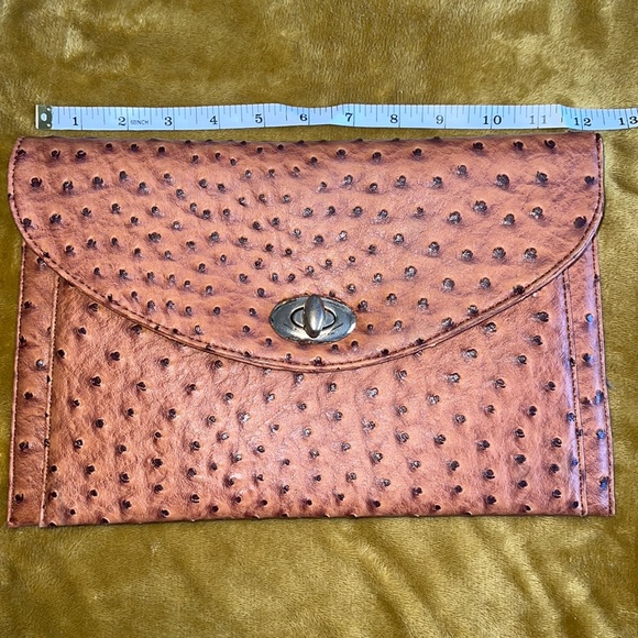 Street Level Ostrich Clutch - Picture 3 of 9